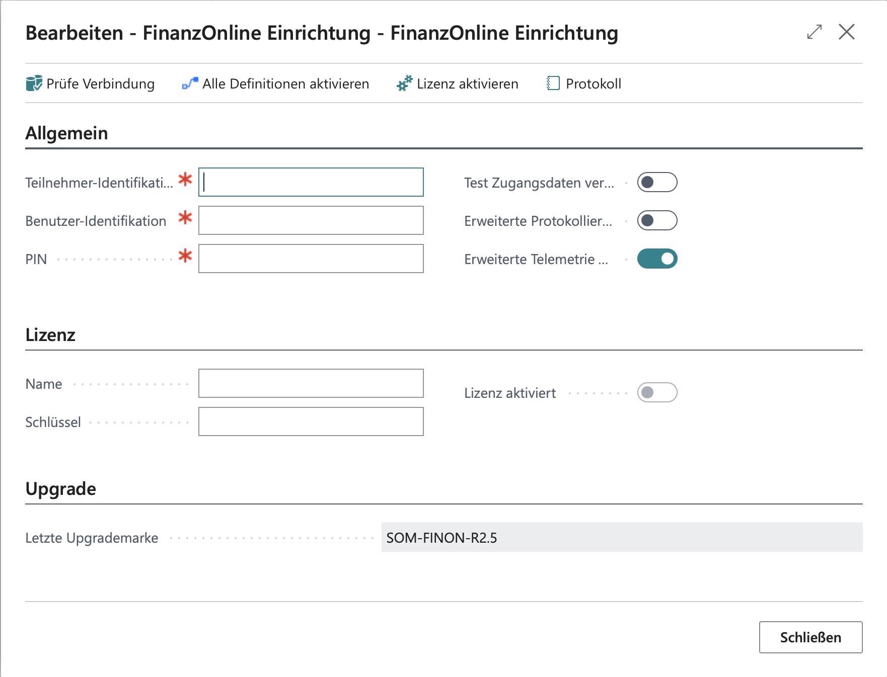 FinanzOnline Einrichtung